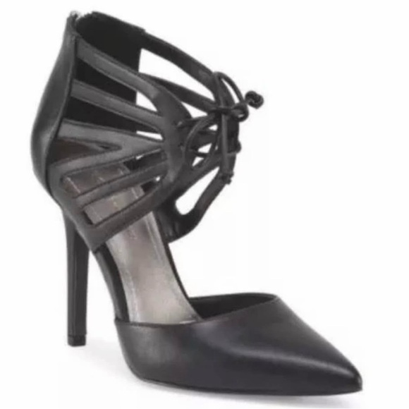 BCBGeneration Delphina Heels - Black Lace-Up Pointed Toe Pumps, Size 9 - Picture 1 of 7